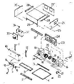 Blower assembly Diagram and Parts List for 76981554  Kenmore Air Conditioner