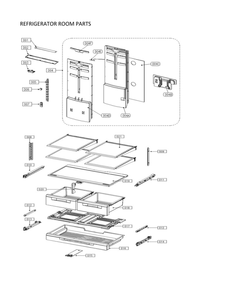 Refrigerator Room Parts Diagram and Parts List for 11173025020  Kenmore Refrigerator