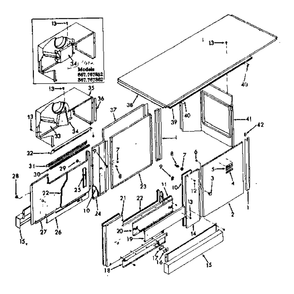Furnace Casing Diagram and Parts List for 867777832  Kenmore Furnace