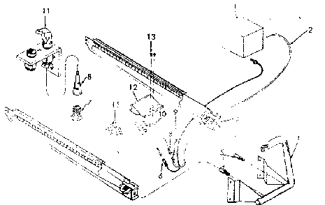Gas burners and manifold Diagram and Parts List for FXB43-150D-2  Kenmore Furnace