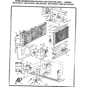 Functional Replacement Parts Diagram and Parts List for 867816257  Kenmore Air Conditioner