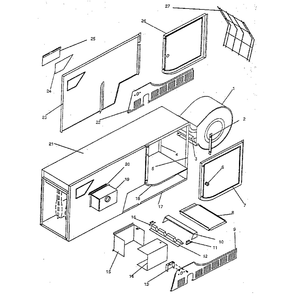 Non-Functional Replacement Parts Diagram and Parts List for 867763953  Kenmore Furnace