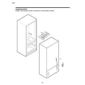 Ice Maker Parts Diagram and Parts List for 79579024312  Kenmore Refrigerator