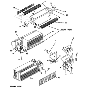 Functional Diagram and Parts List for 867840991  Kenmore Air Conditioner