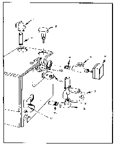 Boiler controls and piping Diagram and Parts List for 229965360-1980  Kenmore Water Heater