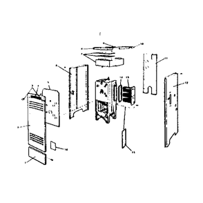 Boiler Jacket Diagram and Parts List for 229135  Kenmore Water Heater