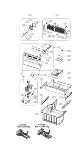 Freezer Room Diagram and Parts List for 11173022713  Kenmore Refrigerator