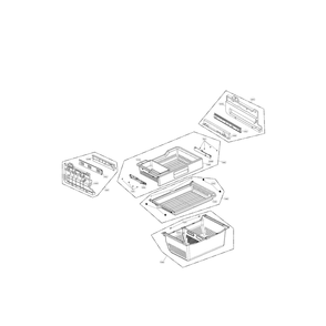Freezer Compartment Parts Diagram and Parts List for 79572353312  Kenmore Refrigerator