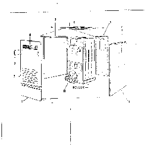 Oil burner assembly and cabinet Diagram and Parts List for 2298151  Kenmore Water Heater