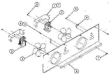 Part Location Diagram of 702549 Kenmore Fan motor