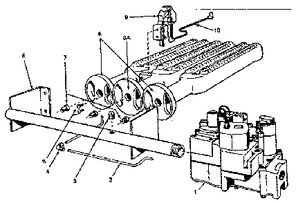 Part Location Diagram of Q345A-1024 Kenmore Pilot burner