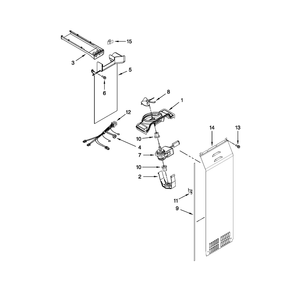 Air Flow Parts Diagram and Parts List for 10651159112  Kenmore Refrigerator