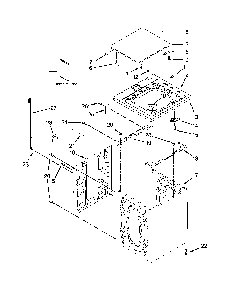 Top and cabinet parts Diagram and Parts List for 7MKTWS300DW0  Kenmore Washer