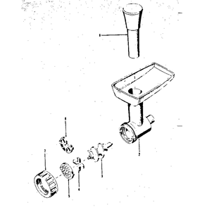 Replacement Parts Diagram and Parts List for 66382110  Kenmore Meat Grinder