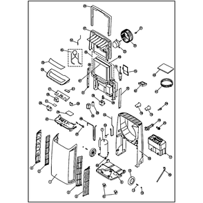 Cabinet Parts Diagram and Parts List for 25199701  Kenmore Dehumidifier
