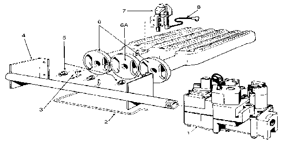Gas burners and manifold Diagram and Parts List for 22996469  Kenmore Water Heater