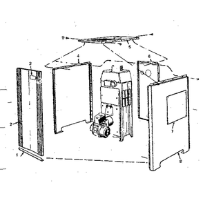 Cabinet Diagram and Parts List for 229941241  Kenmore Water Heater