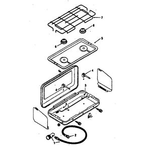 Part Location Diagram of 100507 Dacor FOAM,WDG ARROW, DOOR PRT