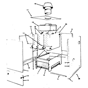 Jacket - Sections & Base Parts Diagram and Parts List for 229962250  Kenmore Water Heater