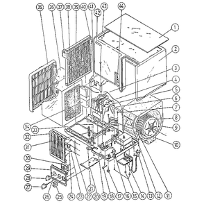 Unit Parts Diagram and Parts List for 83301  Kenmore Air Purifier