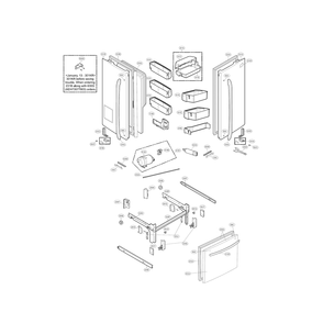 Door Parts Diagram and Parts List for 79572189315  Kenmore Refrigerator