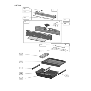 Freezer Room Diagram and Parts List for 11173319120  Kenmore Refrigerator