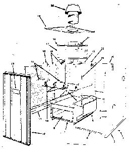 Part Location Diagram of 1172 Kenmore Jacket, right side panel