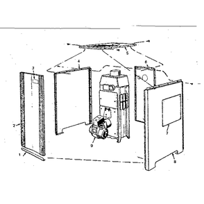 Jacket Parts Diagram and Parts List for 229941661  Kenmore Water Heater