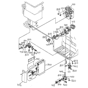 Internals 1 Diagram and Parts List for 154330030  Kenmore Water Heater