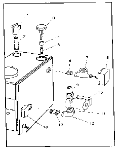 Boiler controls and piping Diagram and Parts List for 229960160  Kenmore Water Heater