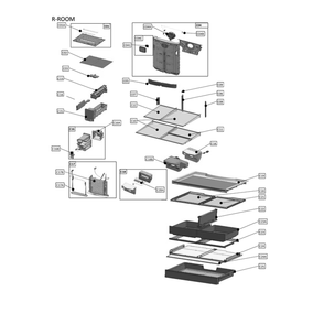 Refrigerator Room Diagram and Parts List for 11173319120  Kenmore Refrigerator