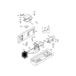 Mechanical Parts Diagram and Parts List for 79551863610  Kenmore Refrigerator