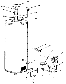 Replacement parts Diagram and Parts List for 220331400  Kenmore Water Heater
