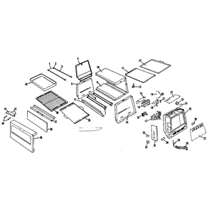 Replacement Parts Diagram and Parts List for 303632700  Kenmore Toaster Oven