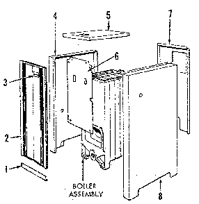 Cabinet Diagram and Parts List for 229962231  Kenmore Water Heater