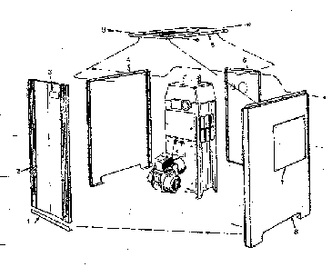 Cabinet Diagram and Parts List for 229941281  Kenmore Water Heater