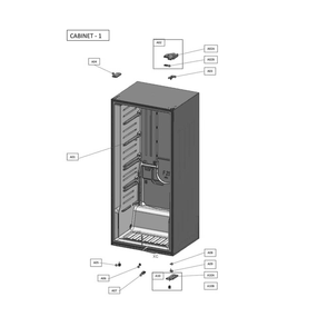 Cabinet Diagram and Parts List for KLFU021AWD0  Kenmore Freezer