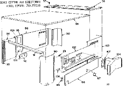 Non-functional replacement parts Diagram and Parts List for 769812230  Kenmore Air Conditioner