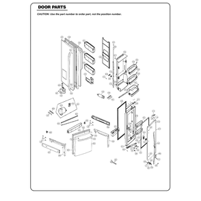 Door Parts Diagram and Parts List for 79572353310  Kenmore Refrigerator