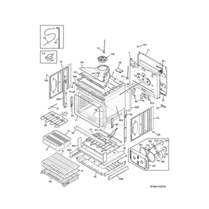 Body Diagram and Parts List for 79041153510  Kenmore Wall Oven