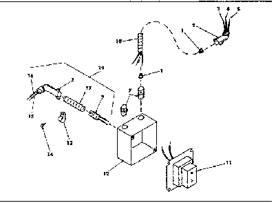 Wiring junction box assembly with transformer Diagram and Parts List for 610742121  Kenmore Air Conditioner