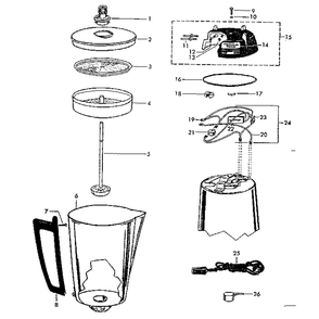 Replacement Parts Diagram and Parts List for 62067310  Kenmore Coffee Maker