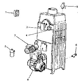Controls Diagram and Parts List for 229942380  Kenmore Water Heater