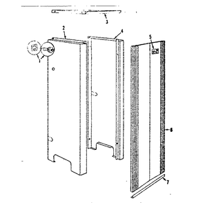 Boiler Jacket Extension Diagram and Parts List for 22994126  Kenmore Water Heater
