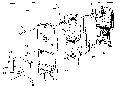 Boiler section parts Diagram and Parts List for 22996338  Kenmore Water Heater