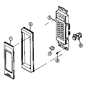Control panel Diagram and Parts List for 84872  Kenmore Microwave