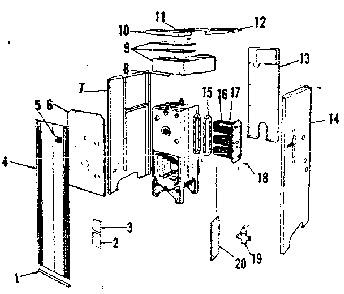 Cabinet Diagram and Parts List for 229962371  Kenmore Water Heater