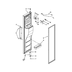 Freezer Door Parts Diagram and Parts List for 10651159112  Kenmore Refrigerator