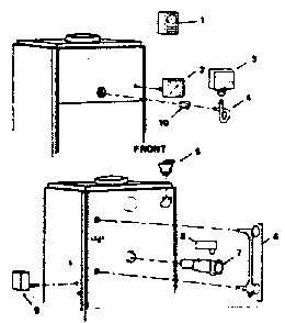 Part Location Diagram of 9236 Kenmore Thermostat (24 volt) less/with tankless coil