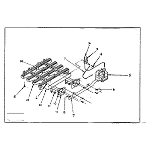 Burner & Manifold Assembly Diagram and Parts List for 735401  Kenmore Furnace